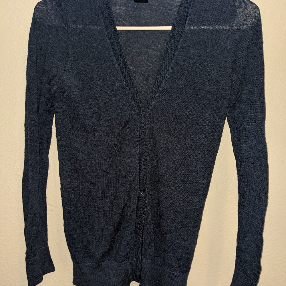 Navy Blue Cardigan Sweater